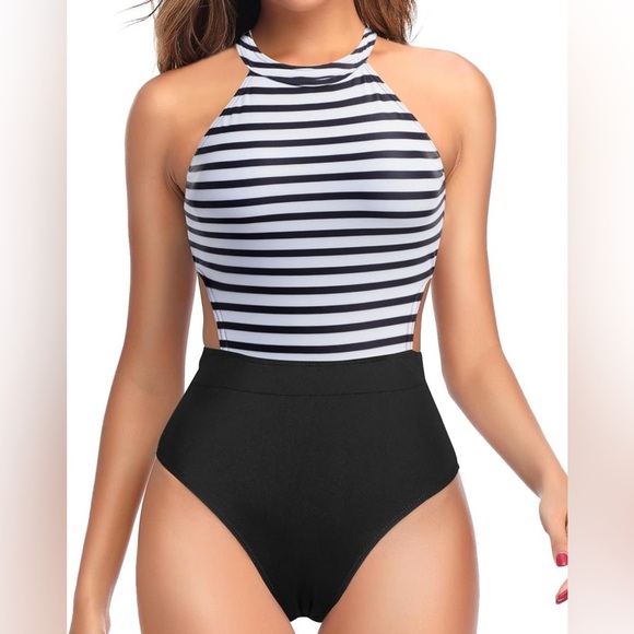 Other - Holipick Women's One Piece Swimsuit Cutout High Neck Bathing Suit